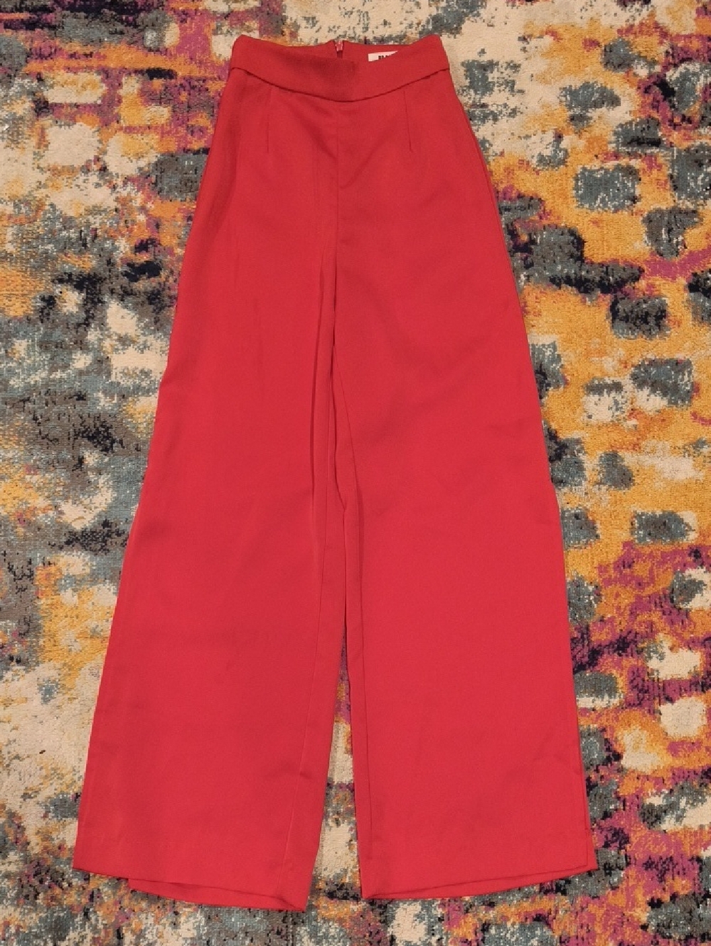 BB Dakota Red Tailored High Waist Pants Silky